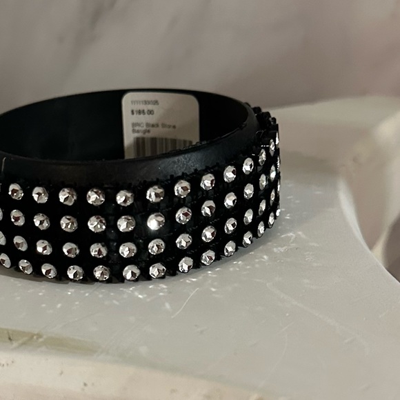 Iris Apfel RARE bangle -BRC Black Stone Bangle with crystal jewel gemstones - Picture 1 of 12